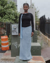 BASERANGE Linen Skirt Portugal BAS-SKDY-SL-SP25-TRUSS BLUE SKDY-SL-000